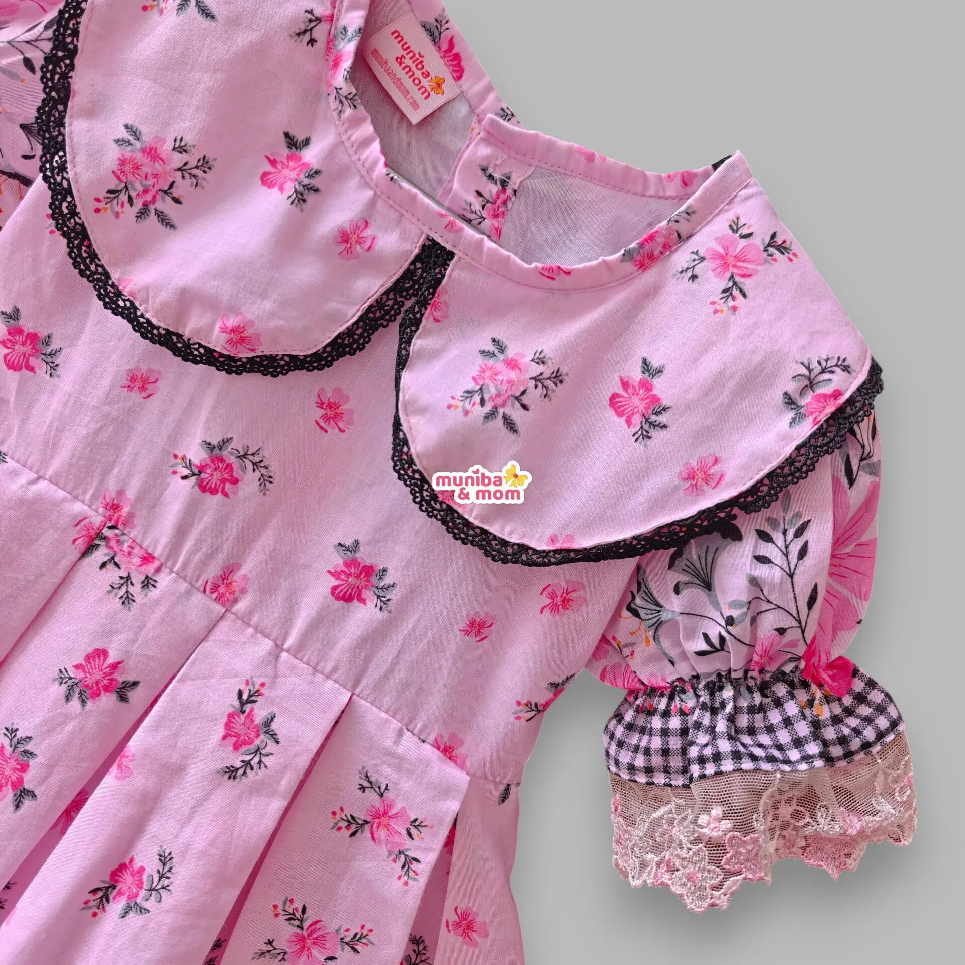 Pink Rose Premium Cotton Frock CC88T2 - Image 2