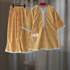 Yellow Lavender Premium Cotton Kamiz-set CC77T3