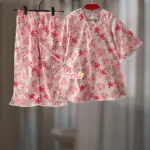 Peach-floral premium cotton kamiz-set L3M3