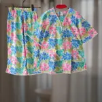 Multi-floral premium cotton kamiz-set L3M2