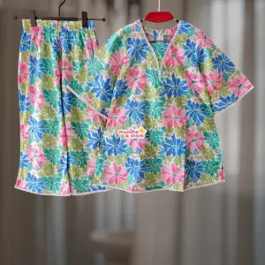 Multi-floral premium cotton kamiz-set L3M2