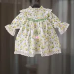 Lemon Muslin Cotton Frock DM9T2