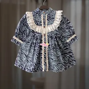 Zebra Stripe Flannel Frock FL74T2