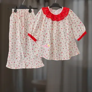 White Rose Muslin cotton Top-set DM10T1