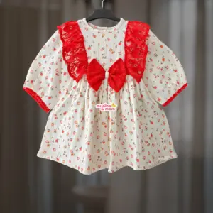 White Muslin Cotton Frock DM10T3