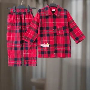 RedBlack Flannel PJ set 6m-12y (M9T4)
