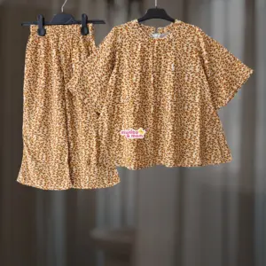 Honey Flare Linen Top-Set M6T4