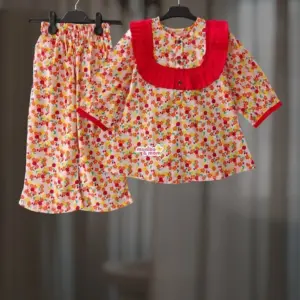 Basonti Red Premium Cotton Top-set CC106T2