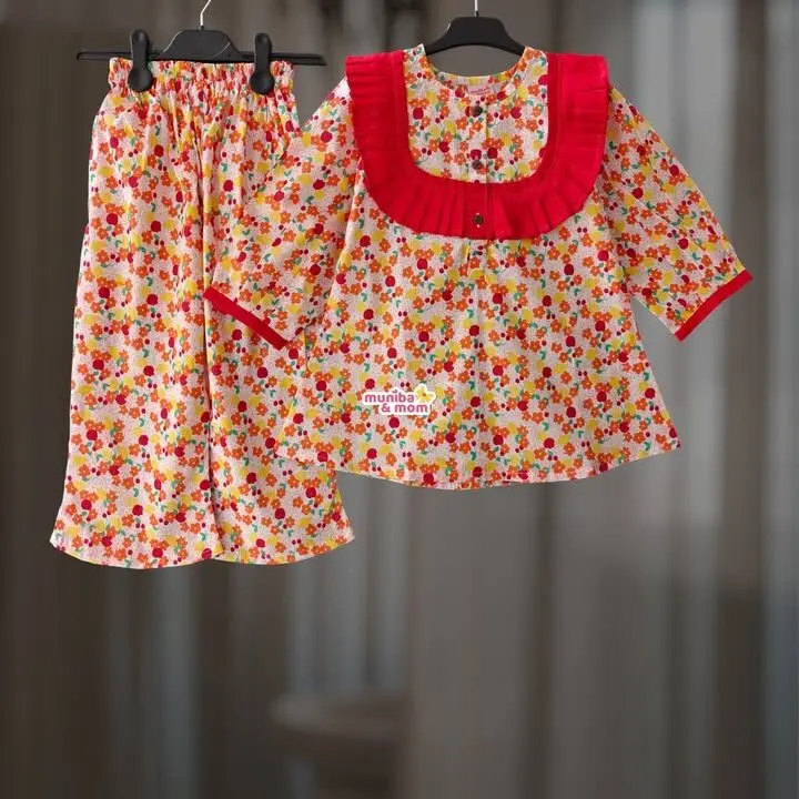 Basonti Red Premium Cotton Top-set CC106T2