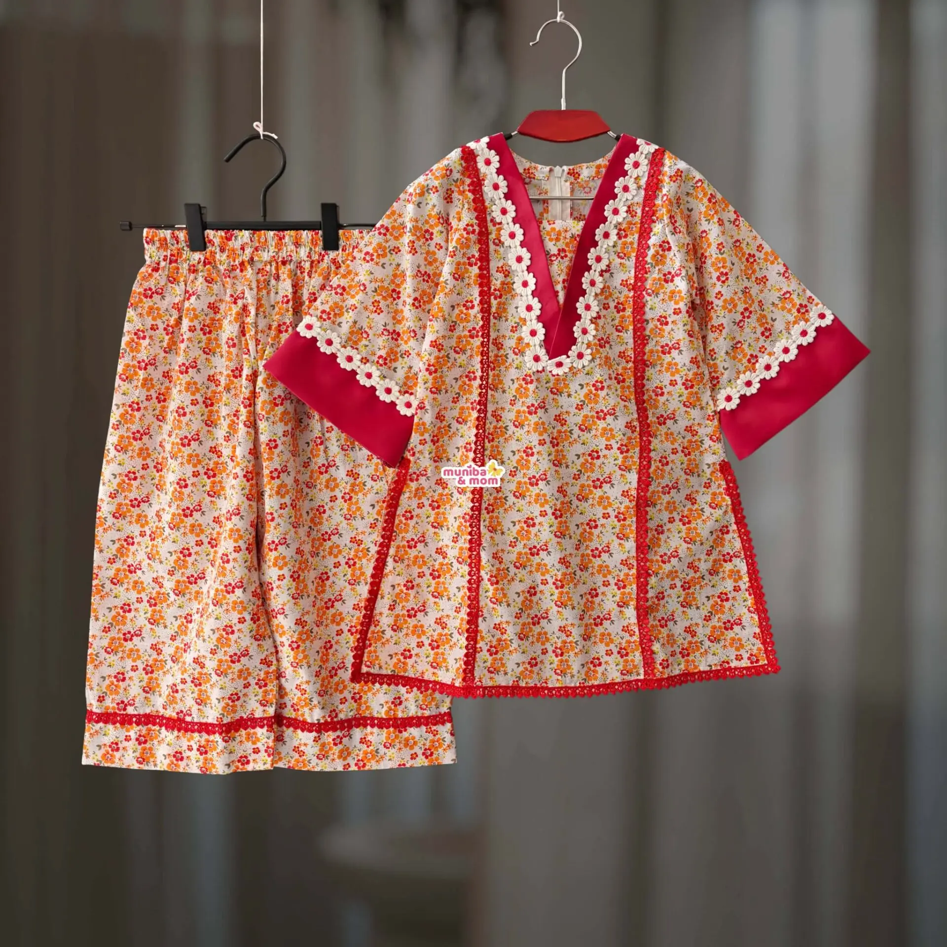 Red Basonti Salwar Kamiz-set CC113T2