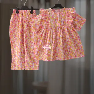 Camellia Pink Premium Cotton Top-Set M7T4