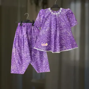 Lavender Daisy Pure Cotton Top-set PC201T1