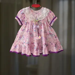 Chinese Orchid Ruffled Frock CC126T1