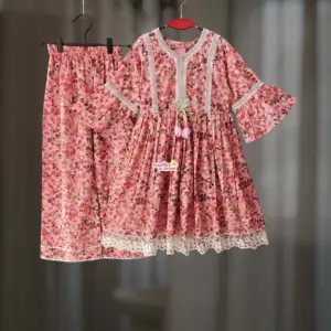 Cherry blossom Frock-Plazzo Set CC120T1