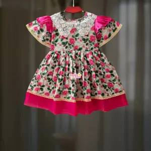 Chinese Rose Organza Frock CC128T1