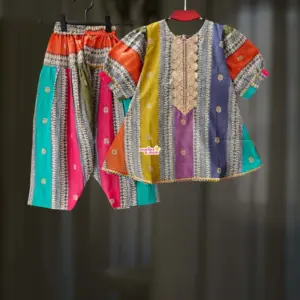 Multi Striped Top-pant set PC203T1
