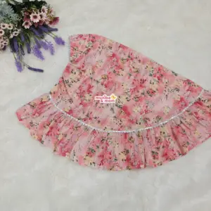 Baby Hijab Peach Slub Cotton M12T4