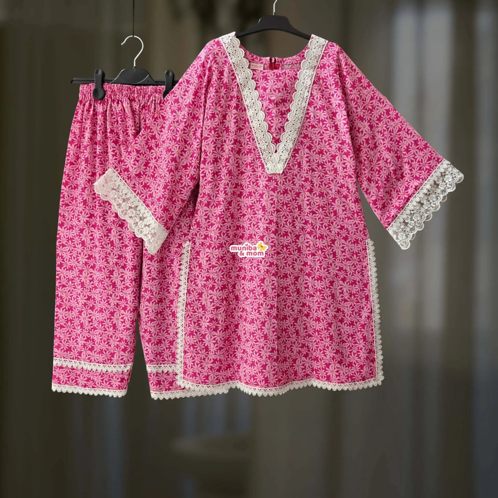 Swiss Daisy Floral Salwar Kamiz-set SW3T2