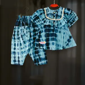 Batik Skynavy Top-pant set PC214T1