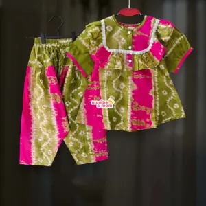 Batik Olive Rani Top-pant set PC215T1