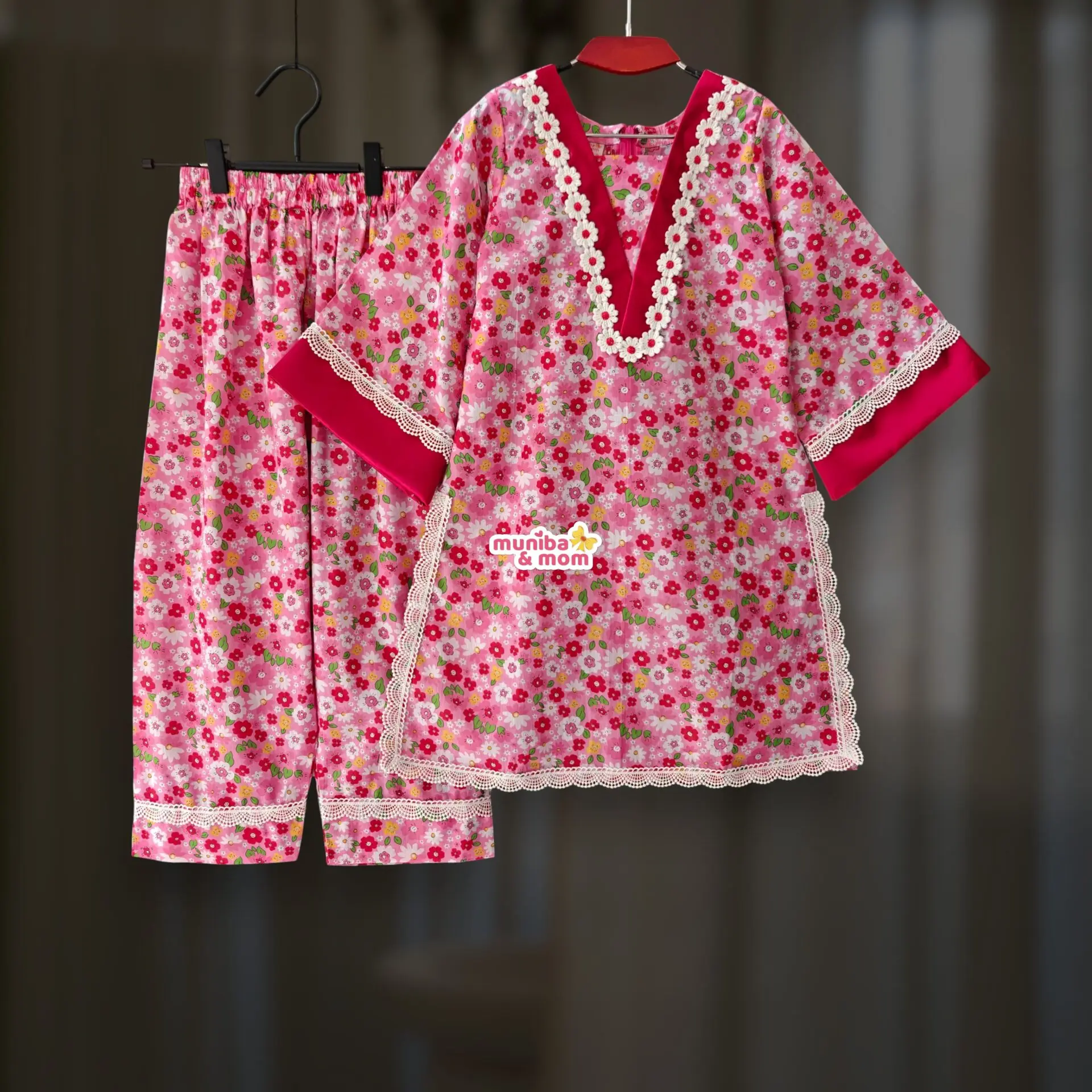 Pink Daisy Premium Pure Cotton Salwar Kamiz-set CC133T2