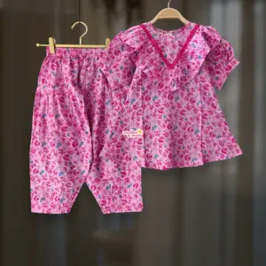 Rani Pink Pure Cotton Top Set PC223T1