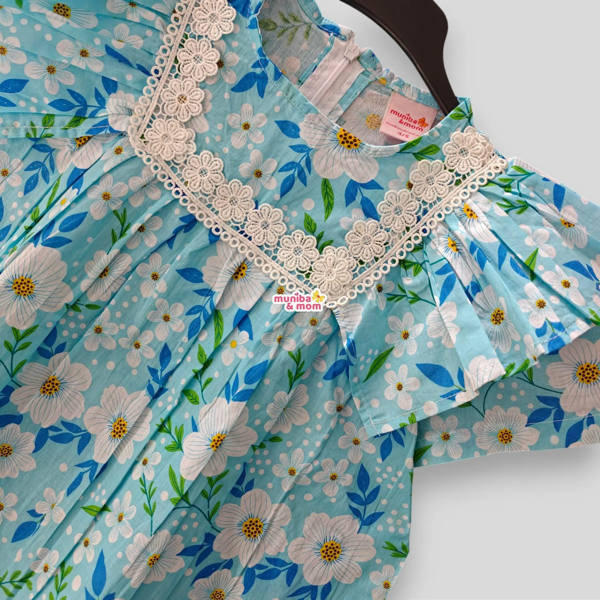 Sky floral cotton top-pant set M15T1 - Image 2