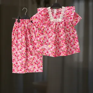 Misti floral cotton top-pant set M15T2