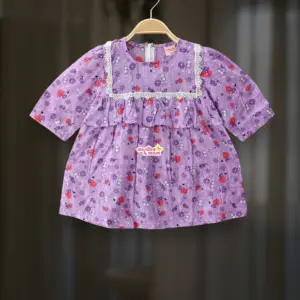 Orange lavender floral bexi cotton top M18T3