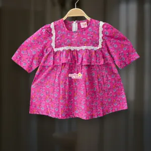 Rani pink floral bexi cotton top M18T6