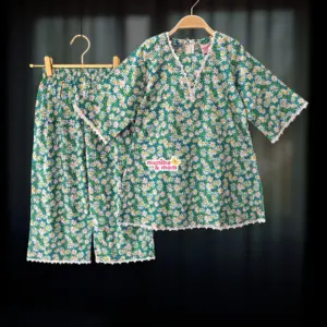 Sea green cotton kamiz-pant set M19T3