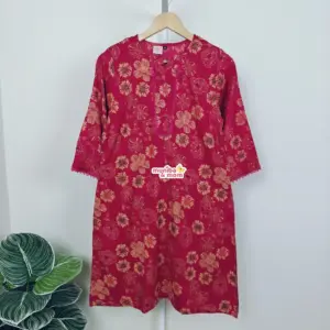 Rani pink maisha gold cotton kamiz M20T1