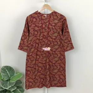 Maroon maisha gold cotton kamiz M20T4