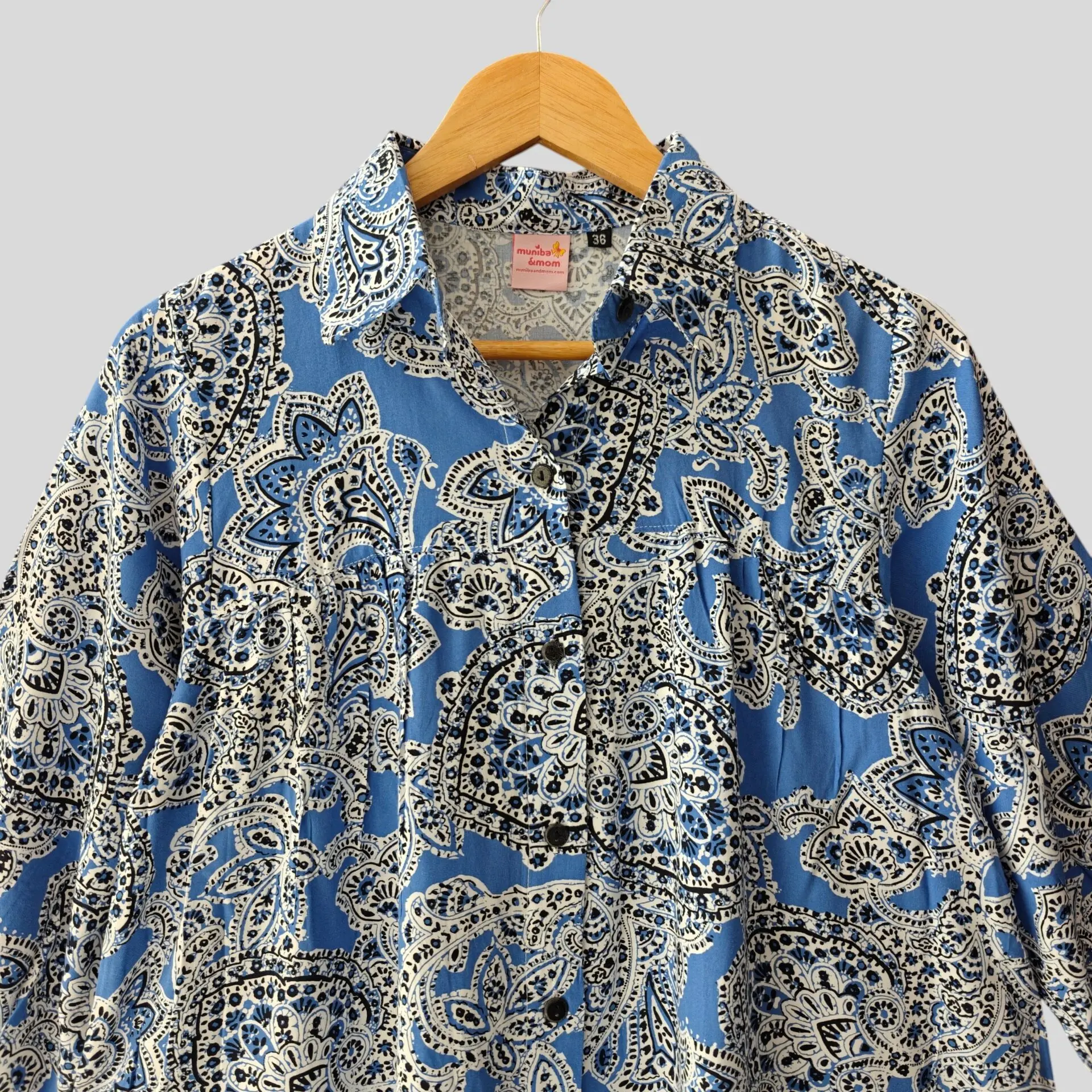 Powder blue linen coord M21T3 - Image 2