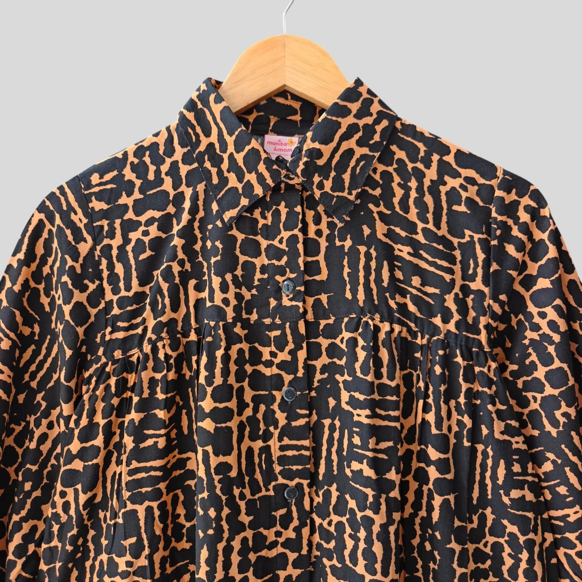 Brown black linen coord M21T4 - Image 2