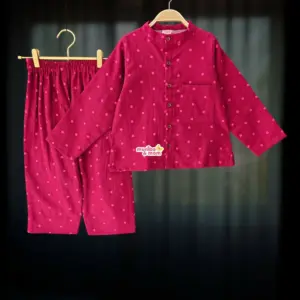 Heart Polka Flannel Cotton PJ-Set FL78T3