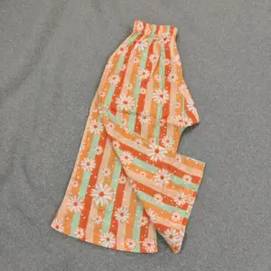 Orange daisy cotton pant (MP3T9)
