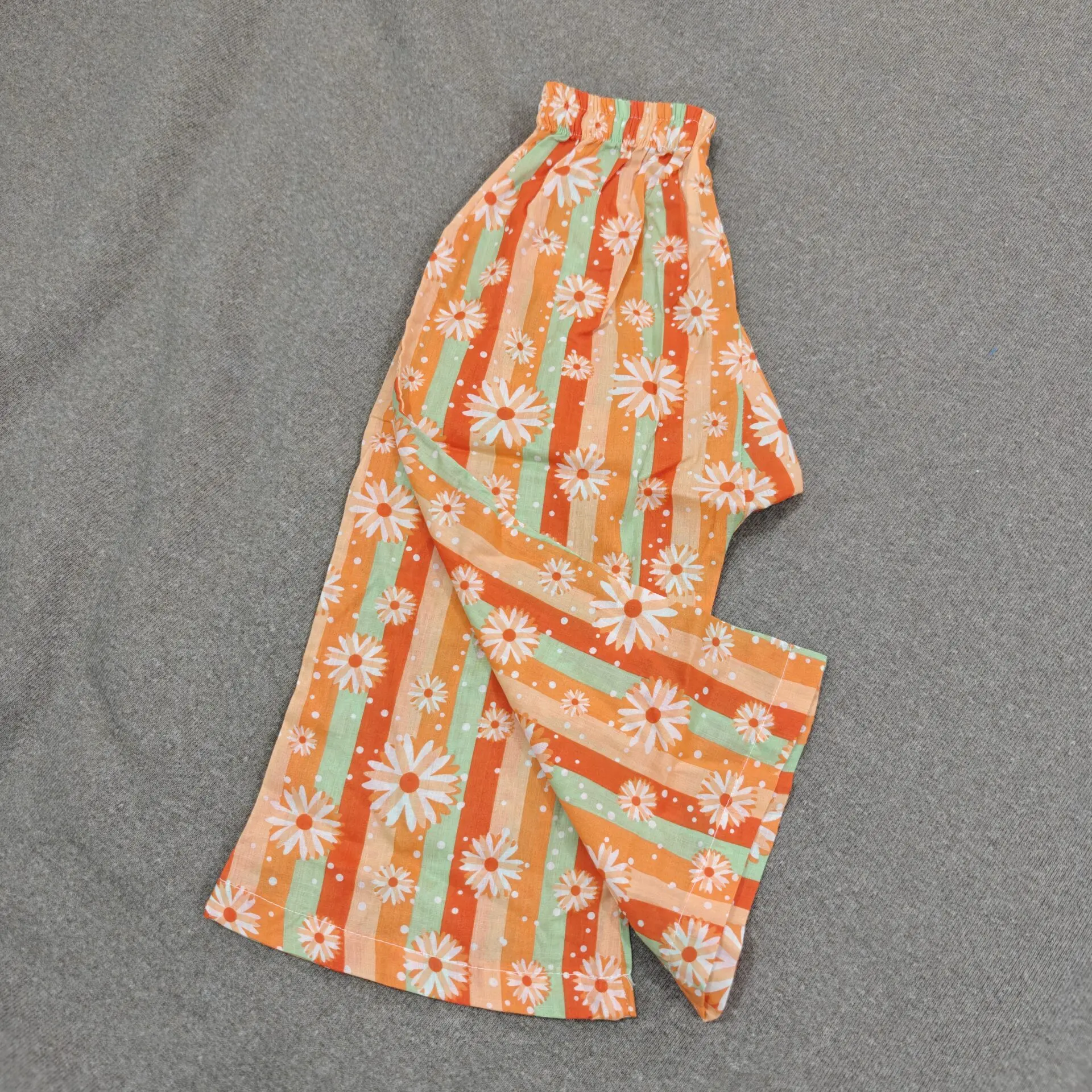 Orange daisy cotton pant (MP3T9)