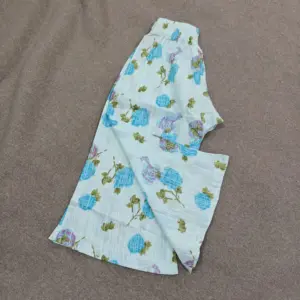 Blue floral cotton pant (MP3T16)