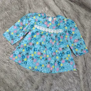 Sky pink floral premium pure cotton top M22xT14