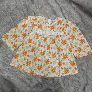 Orange-white premium pure cotton top M22xT18
