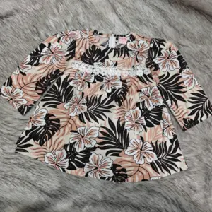 Peachy floral linen top M22xT26