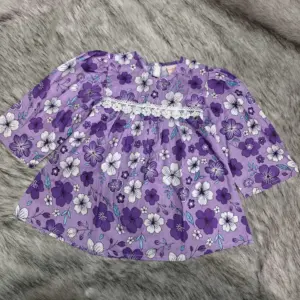 Purple floral premium pure cotton top M22xT1