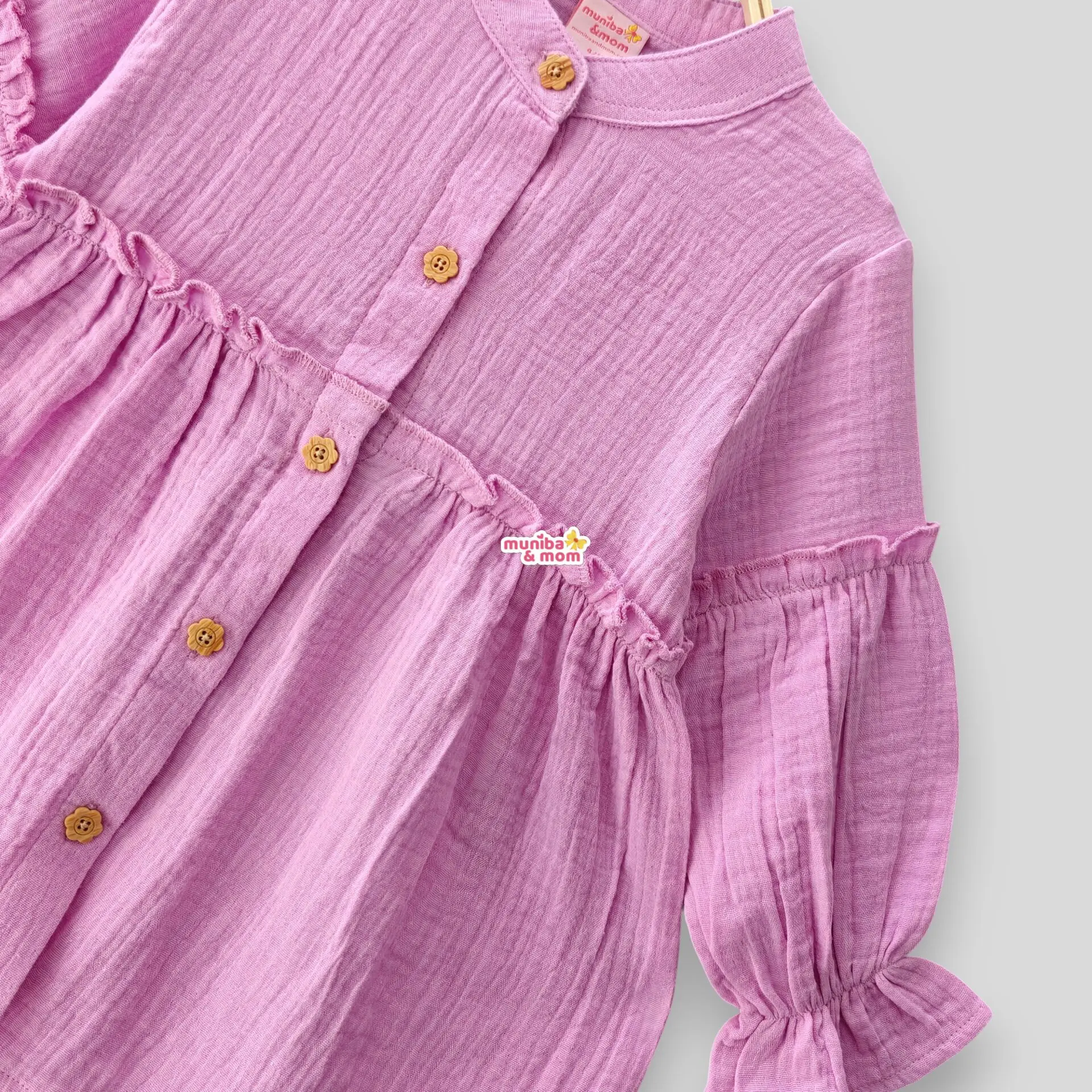 Lilac muslin top-pant set M23T4 - Image 2