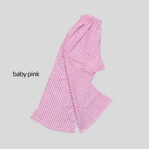 Baby pink check cotton pant (MP2T1)