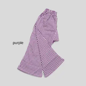 Purple check cotton pant (MP2T3)