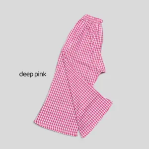 Deep pink check cotton pant (MP2T7)