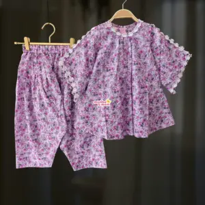 Lavender Bloom Top-pant set BX41T1