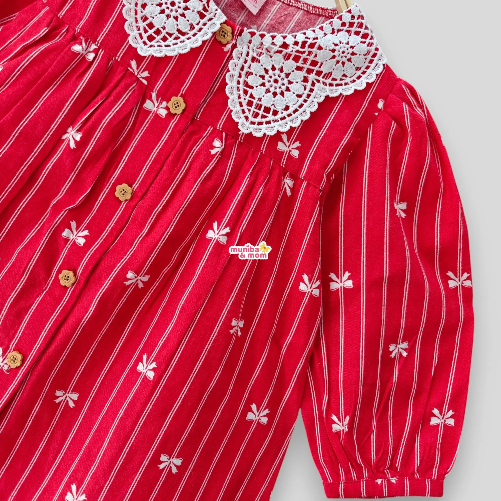 Red pookie flannel top-pant set M24T2 - Image 2