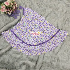 Purple cherry cotton baby hijab M26T1